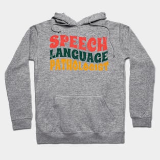 speech language pathology retro type Hoodie